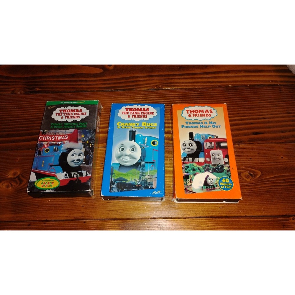 Thomas & Friends VHS Lot – Vintage Thomas the Tank Engine –Sleeves – Untested